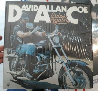 David Allan Coe Rides Again Vinyl Lp Rare 1977 Columbia Records Outlaw Nm/ex