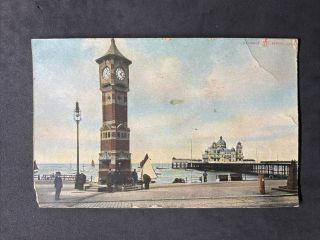 Vintage Postcard: Tp4192: Clock Tower Morecambe: Posted 1907