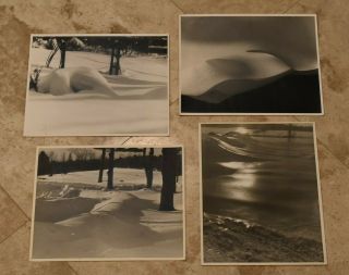4 Vintage Early 1900’s 8x10 Photographs - Snow Drifts - Richmond Virginia