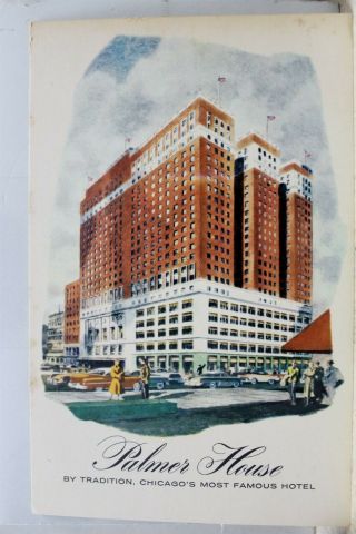 Illinois Il Chicago Palmer House Hotel Postcard Old Vintage Card View Standard