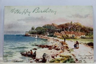 United Kingdom Isle Of Wight Ryde Seaview Postcard Old Vintage Card View Post Pc