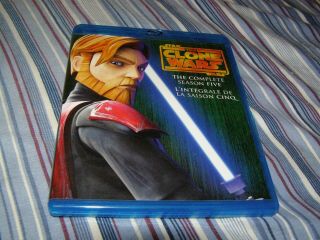 Star Wars - The Clone Wars: Season 5 (blu - Ray Disc) 2013 Rare & Oop 2 - Discs