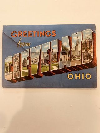 Vintage Cleveland Post Cards Folio 1 Cent State Ohio History