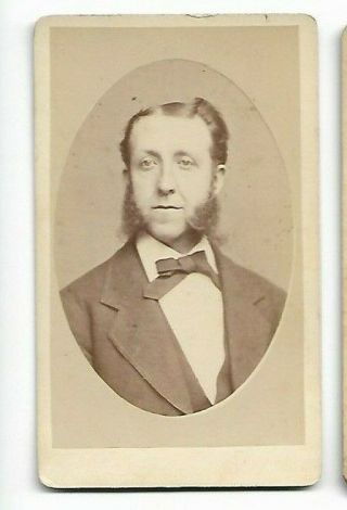 Vintage Cdv - Unidentified Man - Photo By George Adams,  Worcester,  Ma (3621)