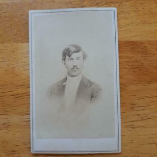 Perry Illinois,  Handsome Man,  In Col Sanders Goatee Rice Cdv Photo,  C1870