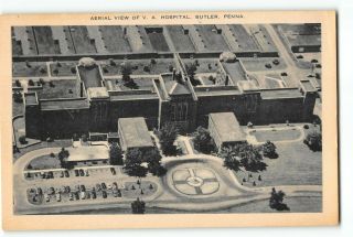 Butler Pennsylvania Pa Vintage Postcard Aerial View Of V.  A.  Hospital