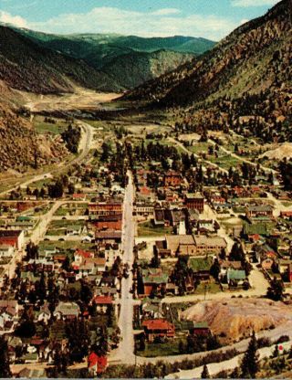 Georgetown Colorado Mining Town Vintage Standard Aerial View Postcard