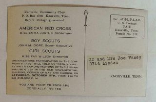 Boy Girl Scouts American Red Cross Knoxville TN Tennessee Postcard vintage h 2