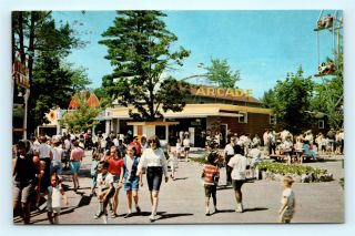 Postcard Nh Salem Canobie Lake Amusement Park Rides Arcade Vintage I17
