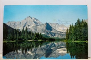 Montana Mt Glacier National Park Josephine Lake Mt Gould Many Hotel Postcard Old