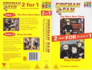 Fireman Sam 2 For 1 Deep Trouble And The Hero Next Door Vhs Pal Video Rare
