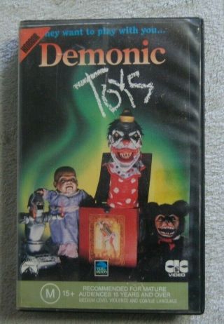Demonic Toys Vhs Rare Cult Horror Comedy Full Moon Entertainment 1992 Cheese