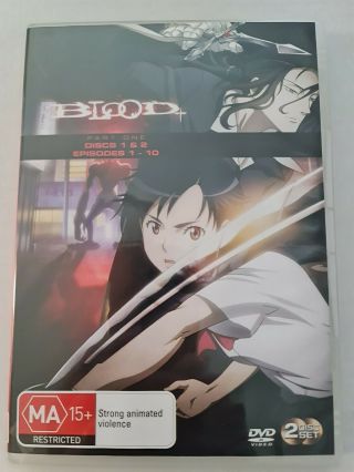 Blood Plus,  Part One Episodes 1 - 10 Discs 1 & 2 Dvd Anime R4 - Rare - Post