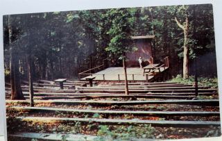 Kentucky Ky Olive Hill Carter Cave State Park Lodge Amphitheater Postcard Old Pc