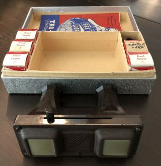 Vintage Tru - Vue Stereoscopic Viewer With 4 Film Strips