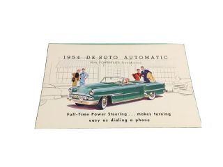 1954 De Soto Automatic Convertible Sedan Vintage Car Dealer Postcard