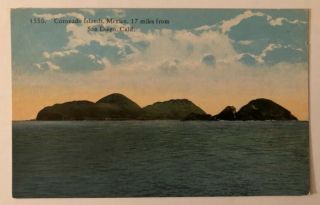 Vintage Postcard Of Coronado Islands,  Mexico,  17 Miles From San Diego,  Calif.