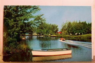 Florida Fl Indian Rocks Beach Holiday Isles Placid Bayou Postcard Old Vintage Pc