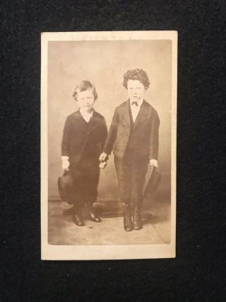 Antique Newville Pennsylvania Young Children Civil War Era Cdv Photo Card