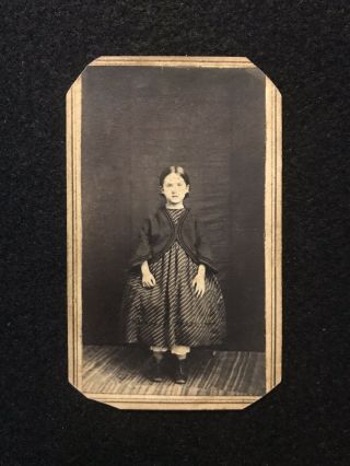 Antique Nevada Iowa Cute Child Tax Stamp Civil War Era Cdv Photo Card