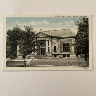 Vintage Postcard Kendal Young Library Webster City Iowa A - 197