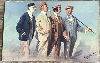 Vintage Postcard Deutsche Burschenschaft: Die Missbrauchten Kronzeugen Men