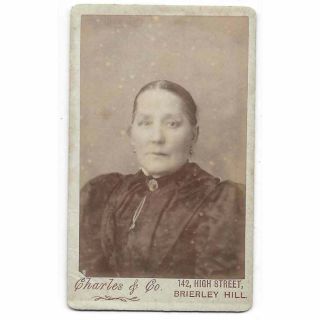 Cdv Photograph Victorian Lady Carte De Visite By Charles Of Brierley Hill