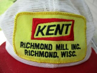 Vintage Kent Feeds Patch Snap Back Mesh Hat K - Brand Farm Rare