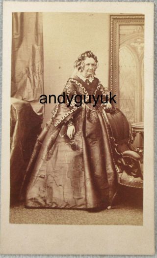 Cdv Lady In Dress Bonnet By Sarony Scarborough Antique Photo Fashion