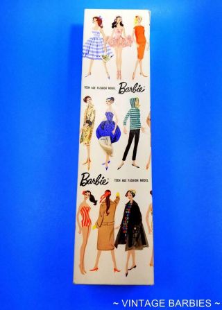 Rare 1st Issue Bubble Cut Barbie Doll 850 Box Only - Vintage 1960 