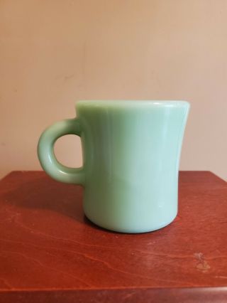 Rare Vintage Jadeite Fire - King Heavy C Handle Coffee Mug