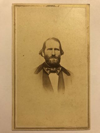 Rare Antique Worcester Massachusetts Handsome Man Civil War Era Cdv Photo