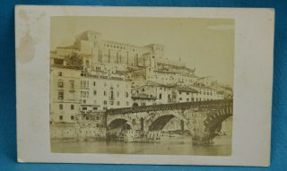 1860/70s Cdv Photo Carte De Visite Italy Verona Ponte Pietro E Castel S.  Pietro