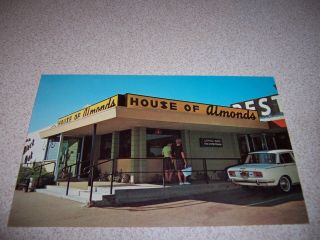 1960s House Of Almonds At The Black Oak Restaurant,  Paso Robles Ca.  Vtg Postcard