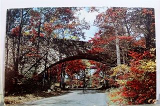 Pennsylvania Pa Buck Hill Falls Pocono Mountains Stone Bridge Postcard Old View