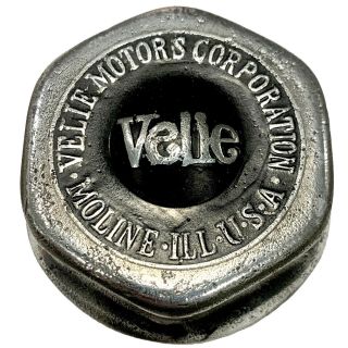 Rare 1920’s Velie Threaded Screw - On Hub Wheel Cap Grease Nut Hubcap Antique