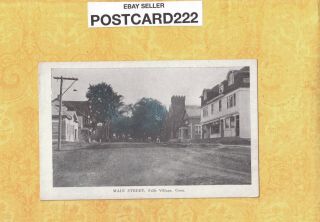 Ct Falls Village Canaan Area 1908 - 29 Vintage Postcard Main St Buildings Conn