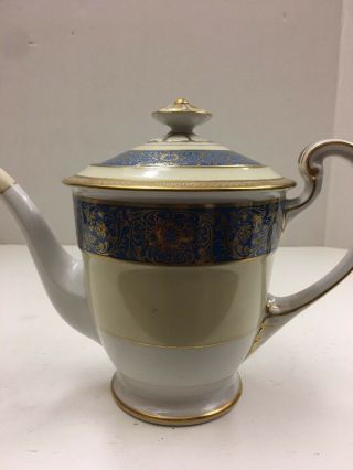 Vintage Rare Noritake Porcelain Teapot With Gold Trim A285