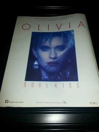 Olivia Newton John Soul Kiss Rare Promo Poster Ad