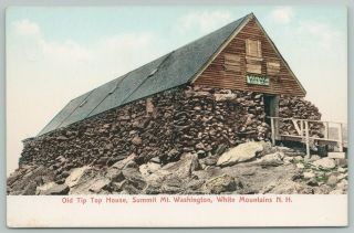 White Mts Hampshire Old Tip Top House Summit Mt Washington C1905 Postcard