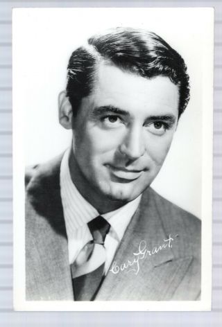 Cary Grant - Movie Star - Vintage Photo Postcard Black & White