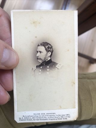 Rare Cdv Civil War Photo General Fremont