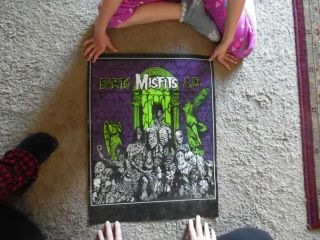 Plan 9 Vintage Thick Stock Misfits Earth A.  D.  Poster 1983 Rare Danzig