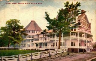 Vintage Postcard - Hotel Avery Beach,  South Haven,  Michigan Bk30