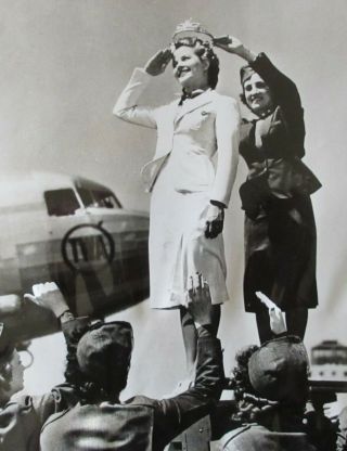 1939 Acme Press Photo " Miss American Aviation " Twa Air Hostess Katherine Wilson