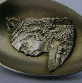 Rare English Solid Sterling Silver Queen Victoria Souvenir Spoon 1896 Antique