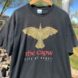 Rare Vtg 90s The Crow City Of Angels 1996 Movie Promo Brandon Lee T Shirt Xl