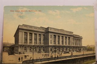 Maryland Md Baltimore Union Station Postcard Old Vintage Card View Standard Post