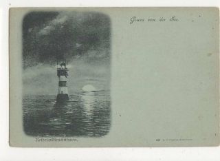 Rothesand Leuchtthurm Germany Lighthouse Vintage U/b Postcard 325a ^