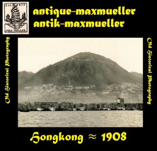 Photo China Hongkong Overview From The Sea - Orig.  ≈ 1908
